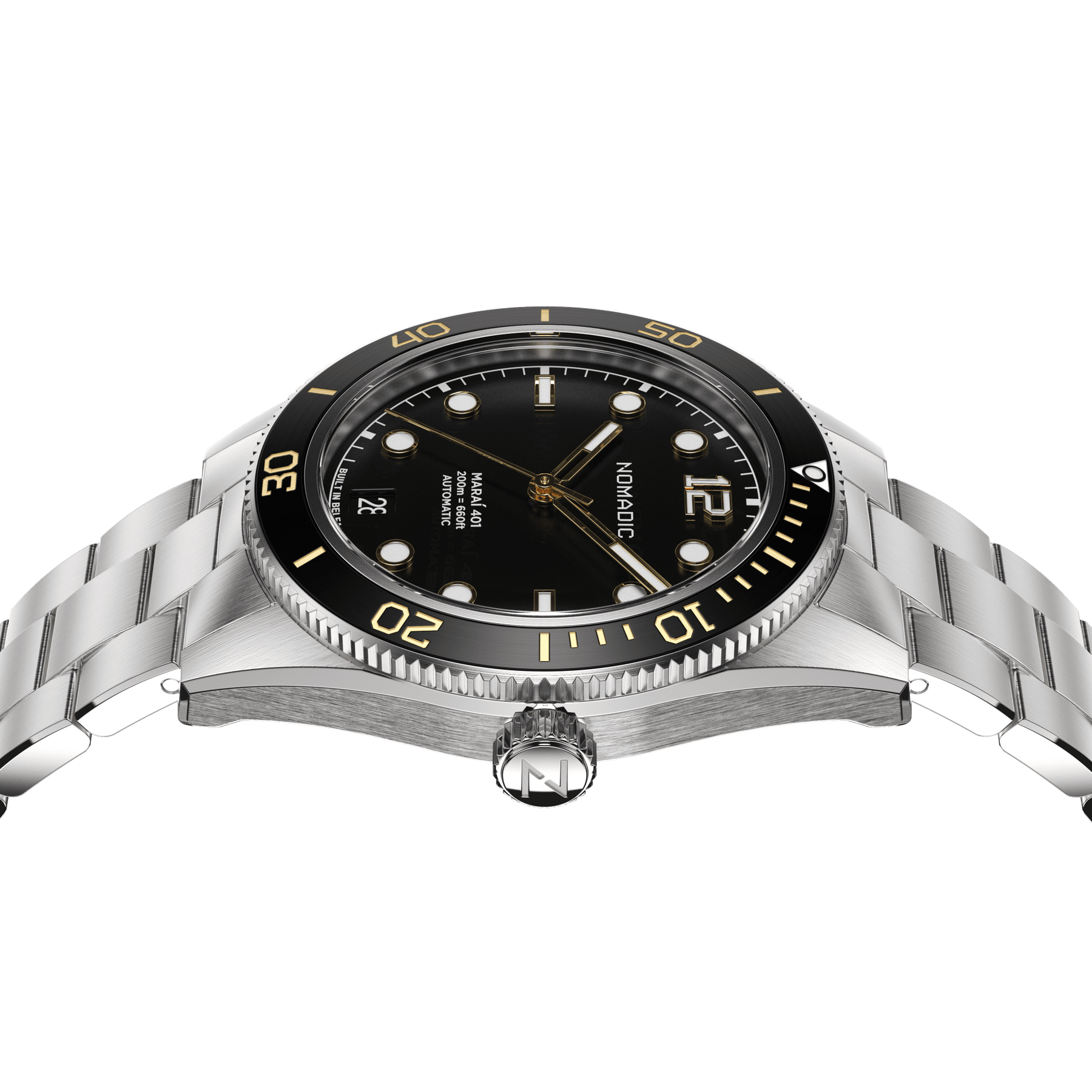 Classic Black and Gold - Maraí 401 Compact - 36mm Dive Watch (2026 Edition)