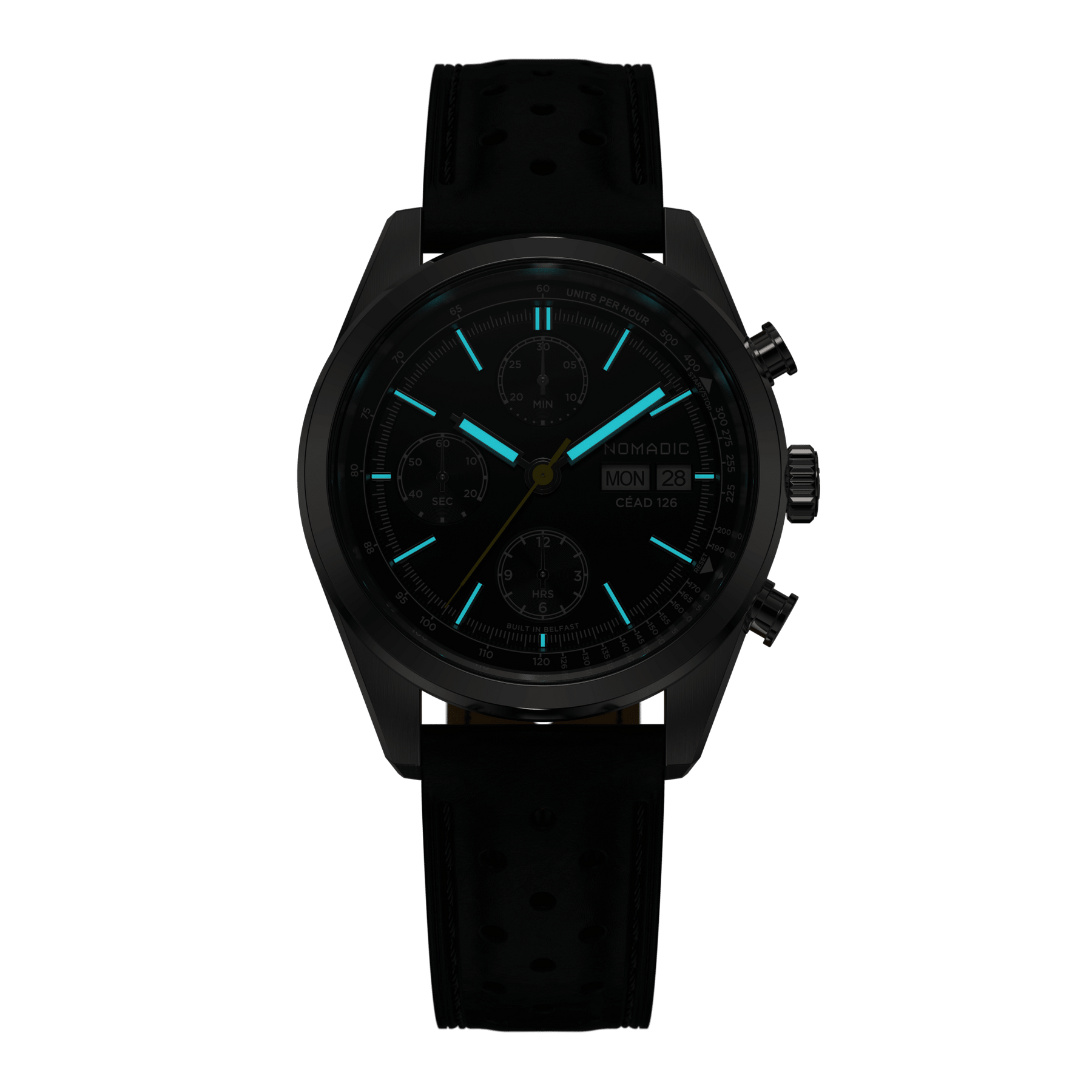 Céad 126 - Pitch Black - Chronograph