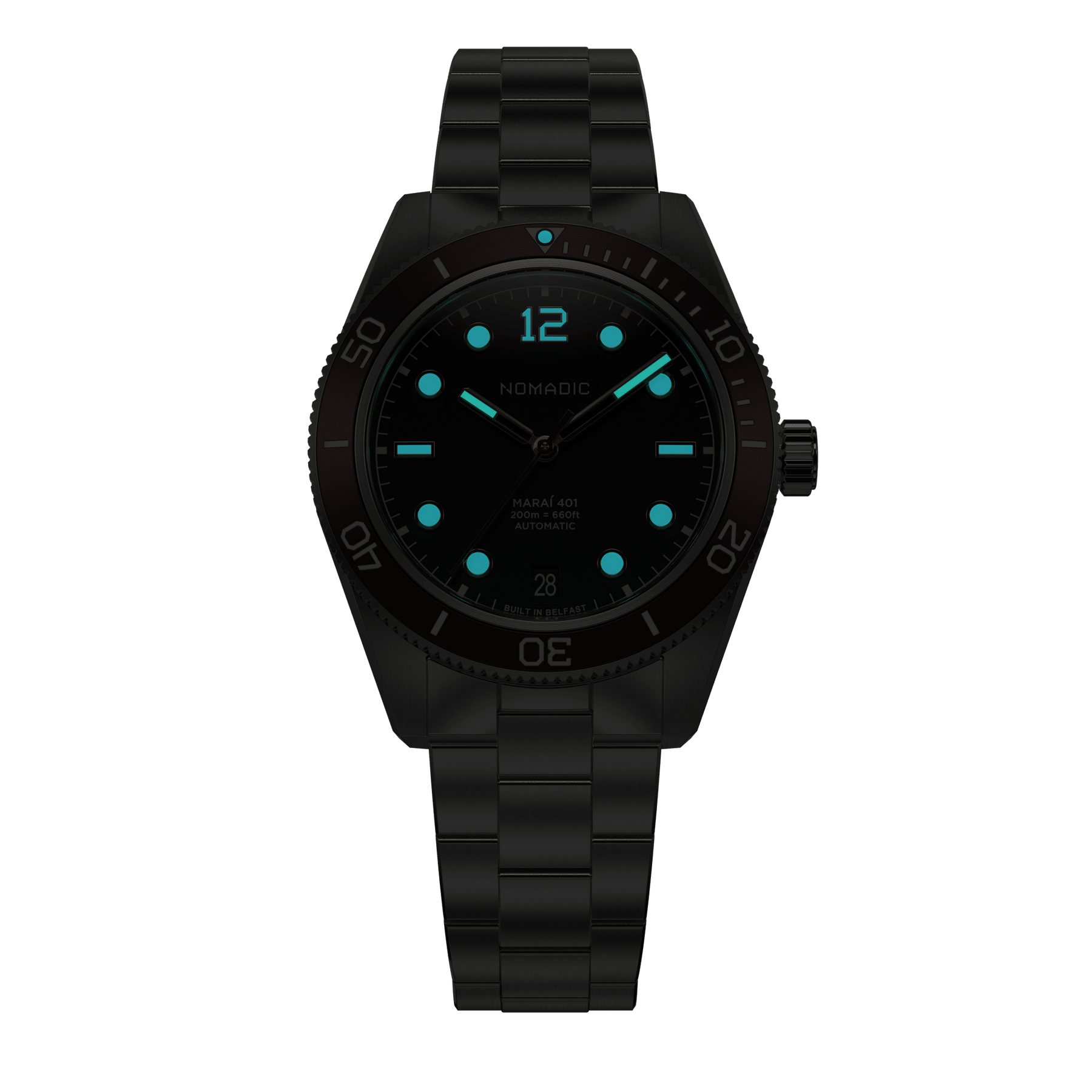 Crimson Dawn - Maraí 401 Compact - 36mm Dive Watch (2026 Edition)