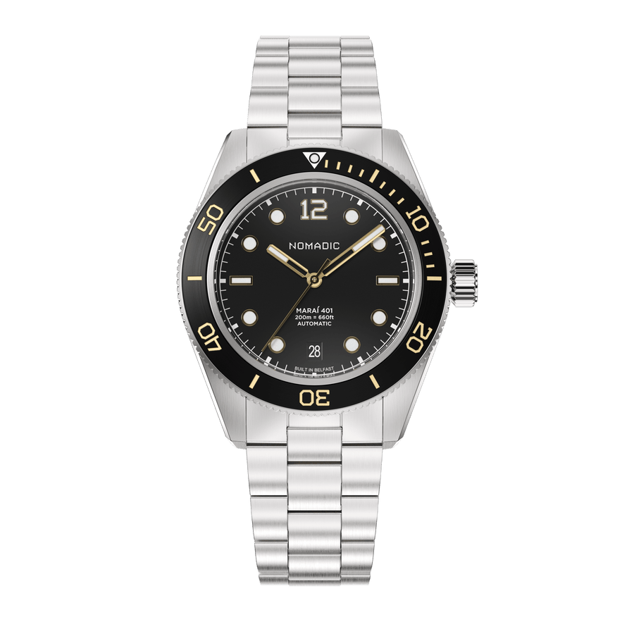 Classic Black and Gold - Maraí 401 - 40mm Dive Watch (2026 Edition)