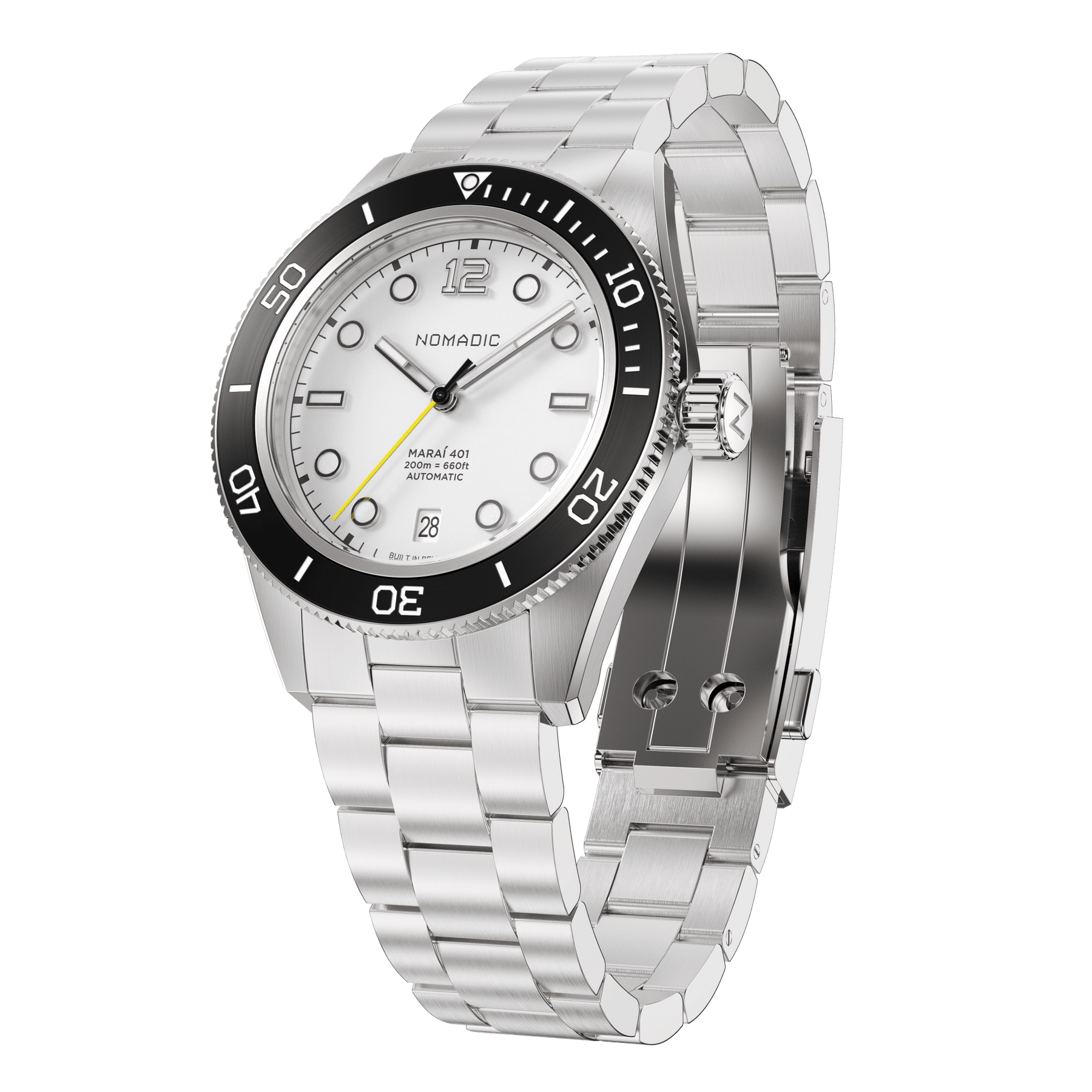 Navigator White - Maraí 401 - 40mm Dive Watch (2026 Edition)