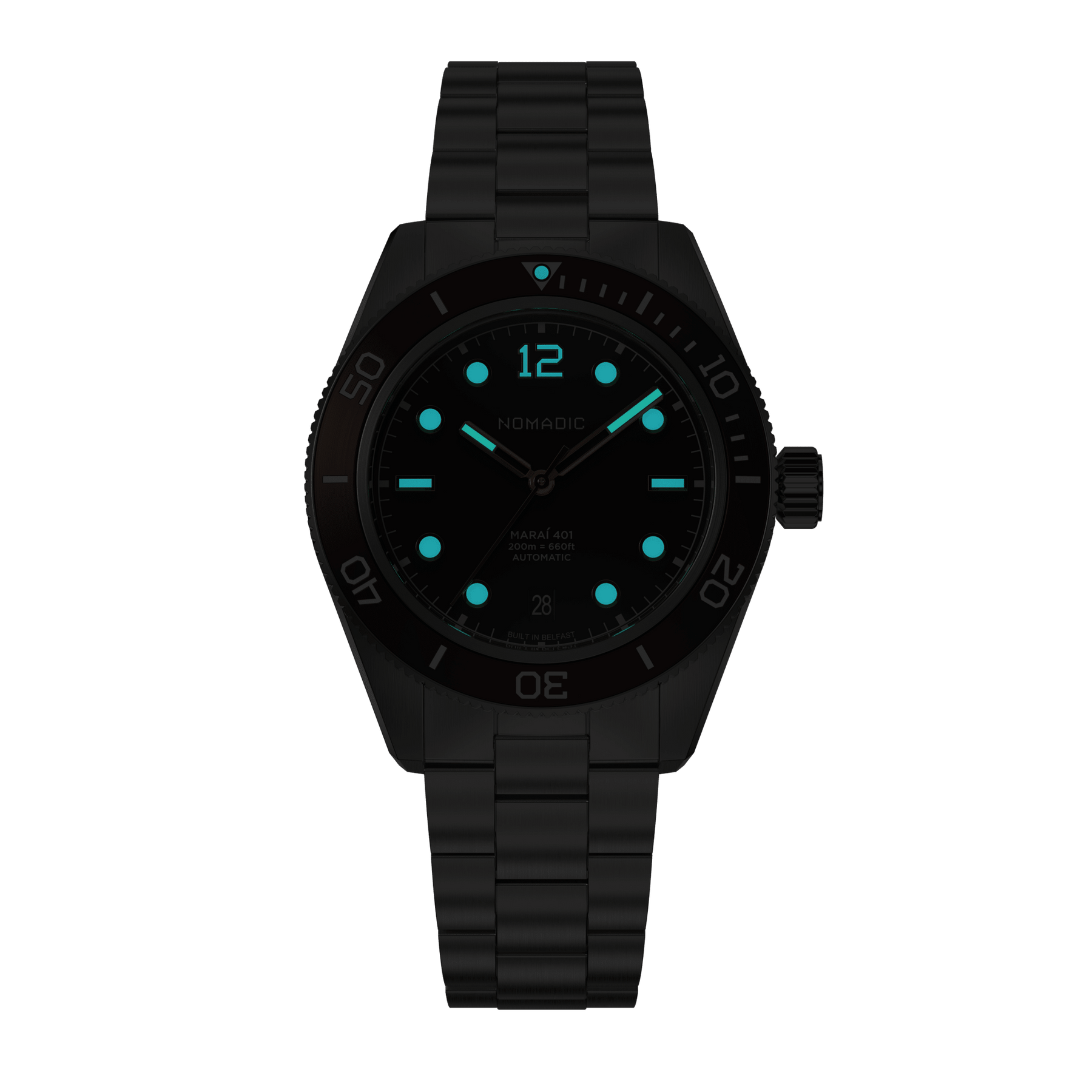 Classic Black and Gold - Maraí 401 Compact - 36mm Dive Watch (2026 Edition)