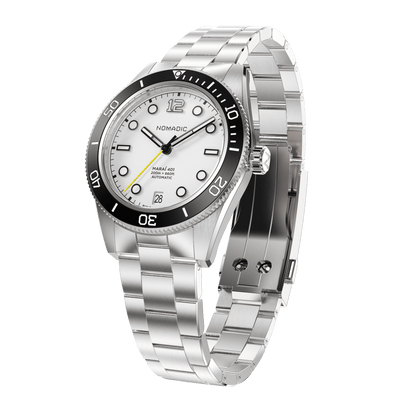 Navigator White - Maraí 401 Compact - 36mm Dive Watch (2026 Edition)