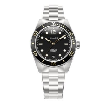 Classic Black and Gold - Maraí 401 Compact - 36mm Dive Watch (2026 Edition)