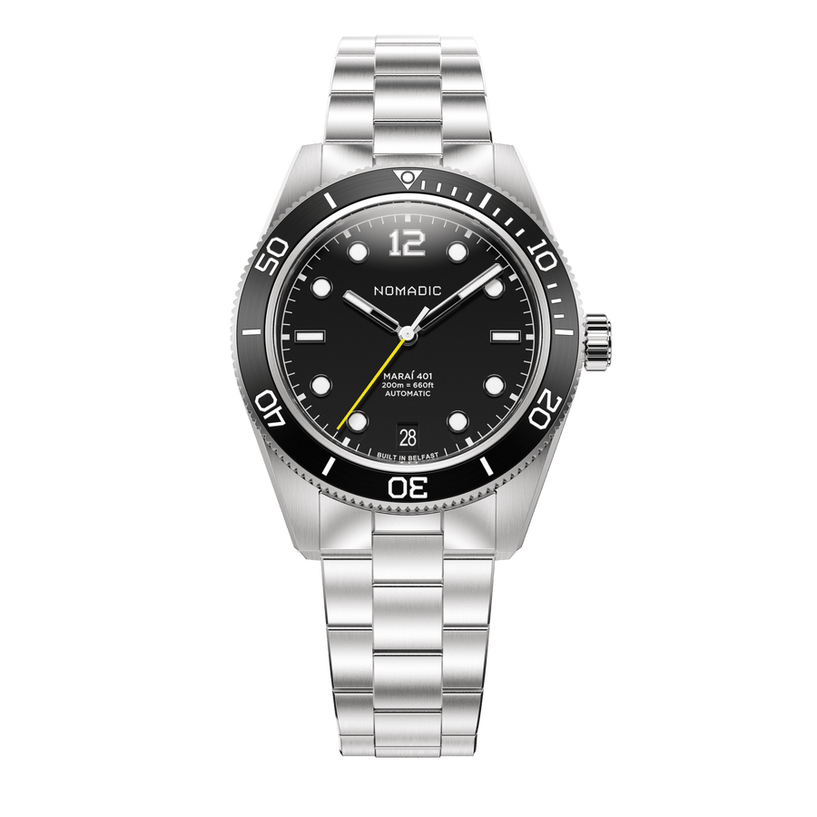 Pitch Black - Maraí 401 Compact - 36mm Dive Watch (2026 Edition)