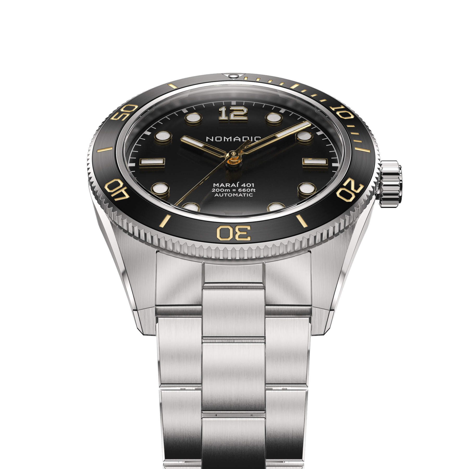 Classic Black and Gold - Maraí 401 Compact - 36mm Dive Watch (2026 Edition)