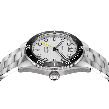 Navigator White - Maraí 401 Compact - 36mm Dive Watch (2026 Edition)