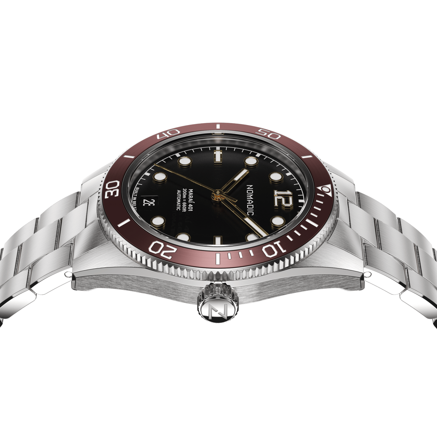 Crimson Dawn - Maraí 401 Compact - 36mm Dive Watch (2026 Edition)