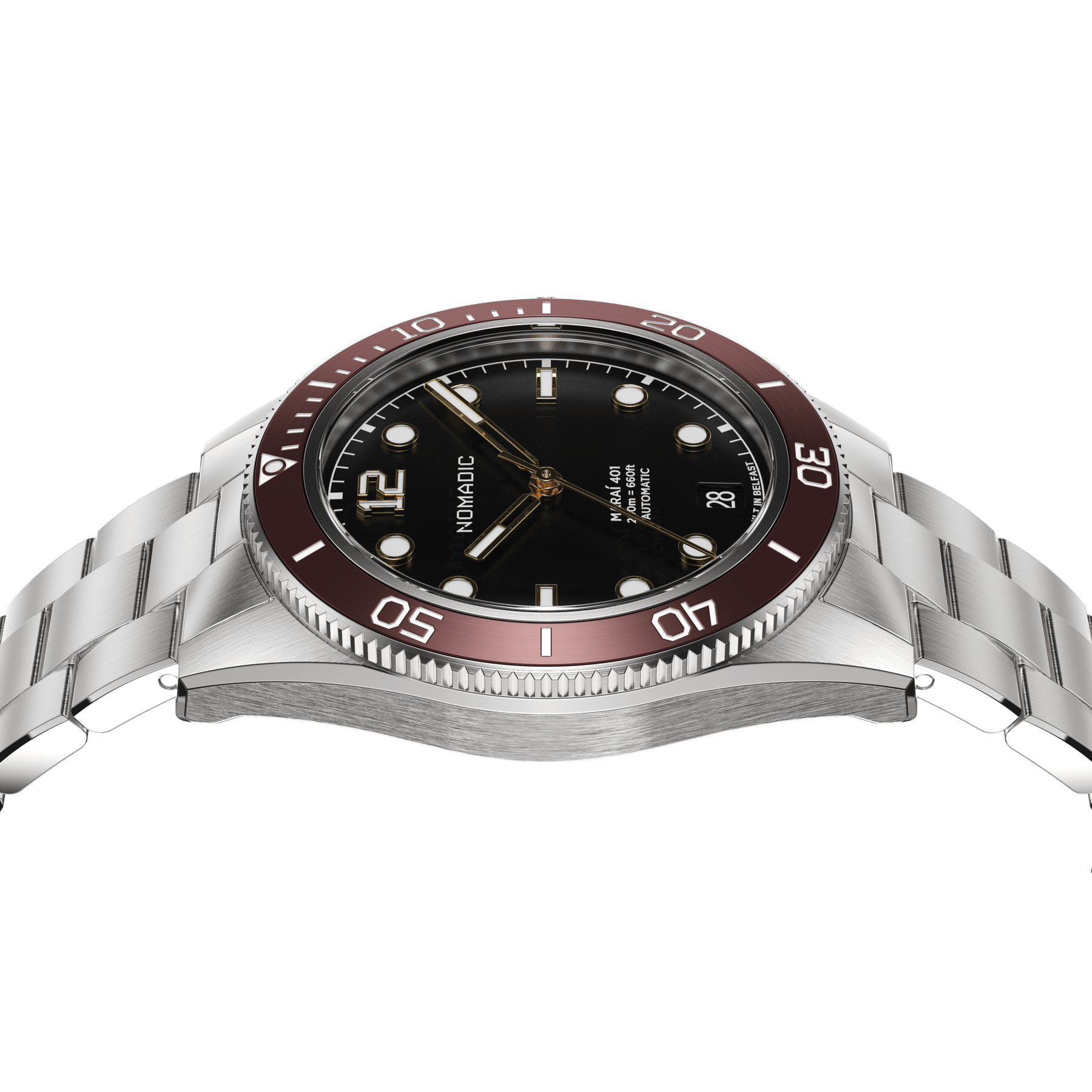 Crimson Dawn - Maraí 401 Compact - 36mm Dive Watch (2026 Edition)