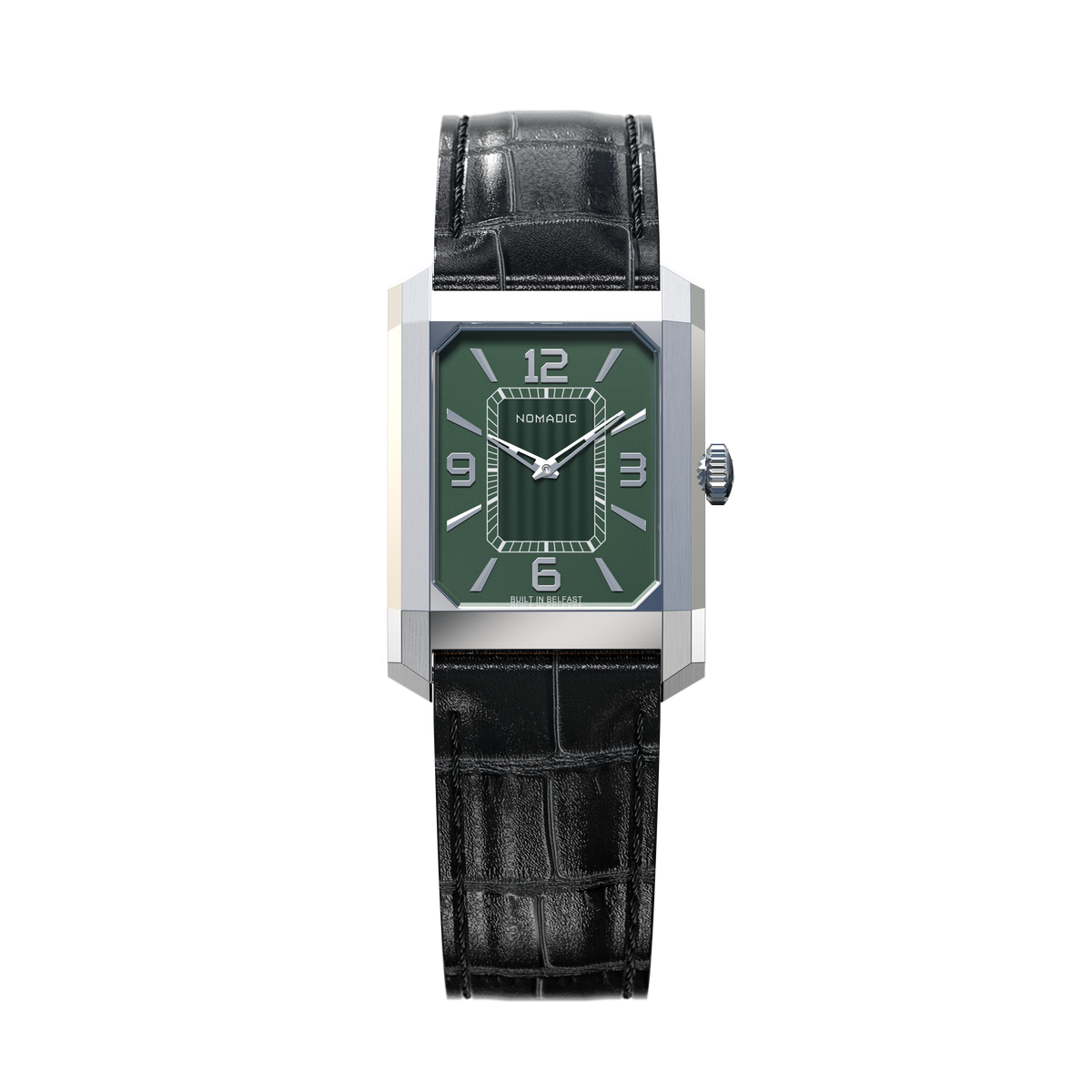 Dána 141 - Dress Watch — Emerald Green / Classic Crocodile - Black