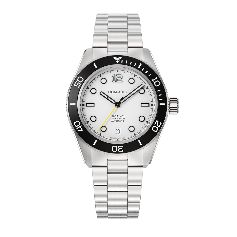 Navigator White - Maraí 401 - 40mm Dive Watch (2026 Edition)