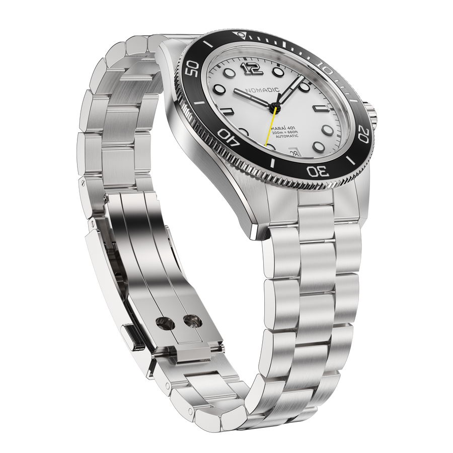 Navigator White - Maraí 401 - 40mm Dive Watch (2026 Edition)