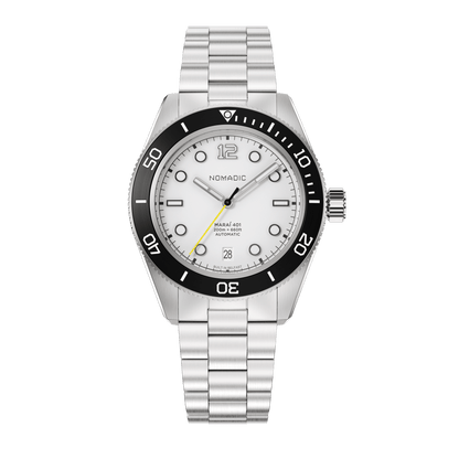 Navigator White - Maraí 401 - 40mm Dive Watch (2026 Edition)