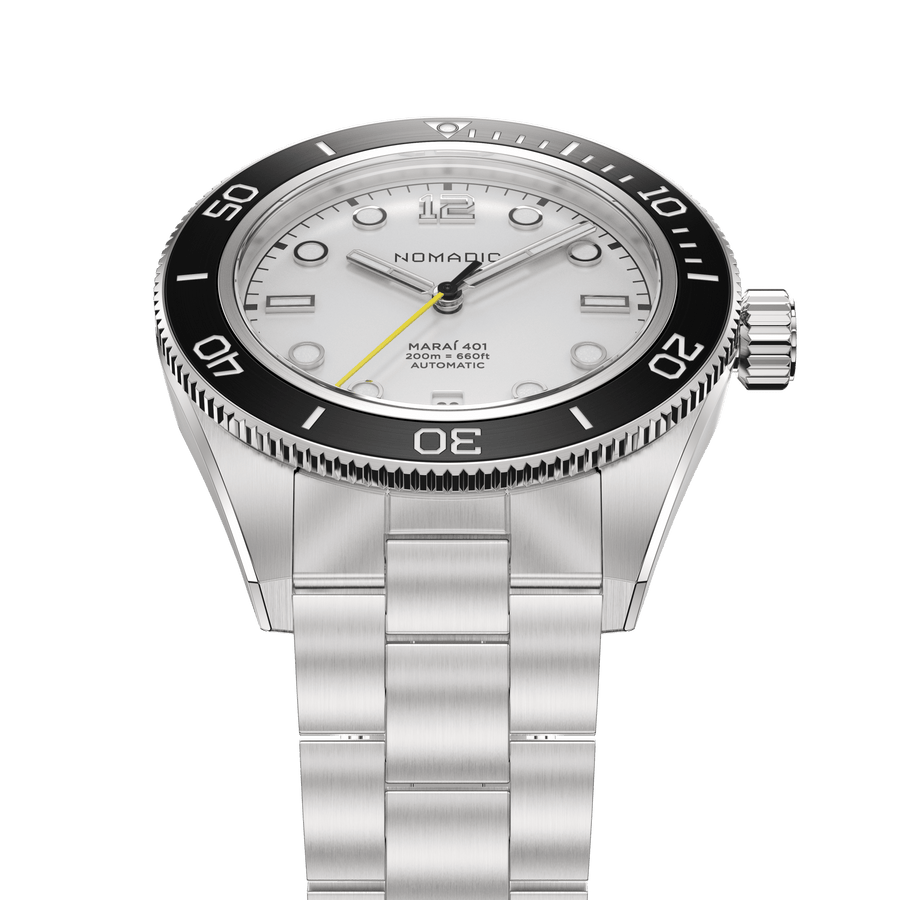Navigator White - Maraí 401 - 40mm Dive Watch (2026 Edition)