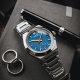 Cíor 928 - Ocean Blue with diamonds - Luxury Sports Watch (36mm)