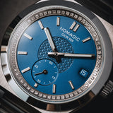 Cíor 928 - Ocean Blue with diamonds - Luxury Sports Watch (36mm)
