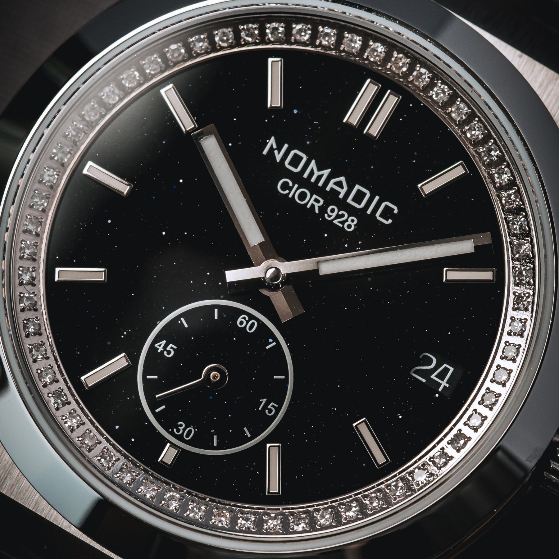 Cíor 928 - Luxury Sports Watch (36mm) - Starry Night with Diamonds