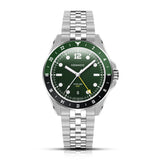 Fíor 555 - GMT Watch (41mm) - Emerald Abyss
