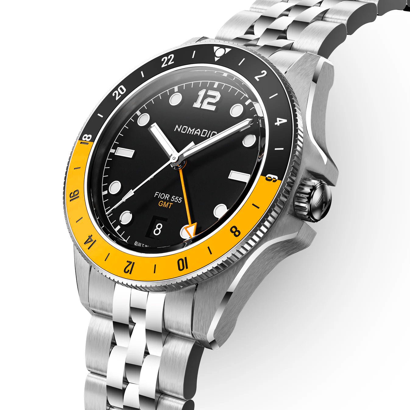 Fíor 555 - GMT Watch (41mm) - Shipyard Yellow