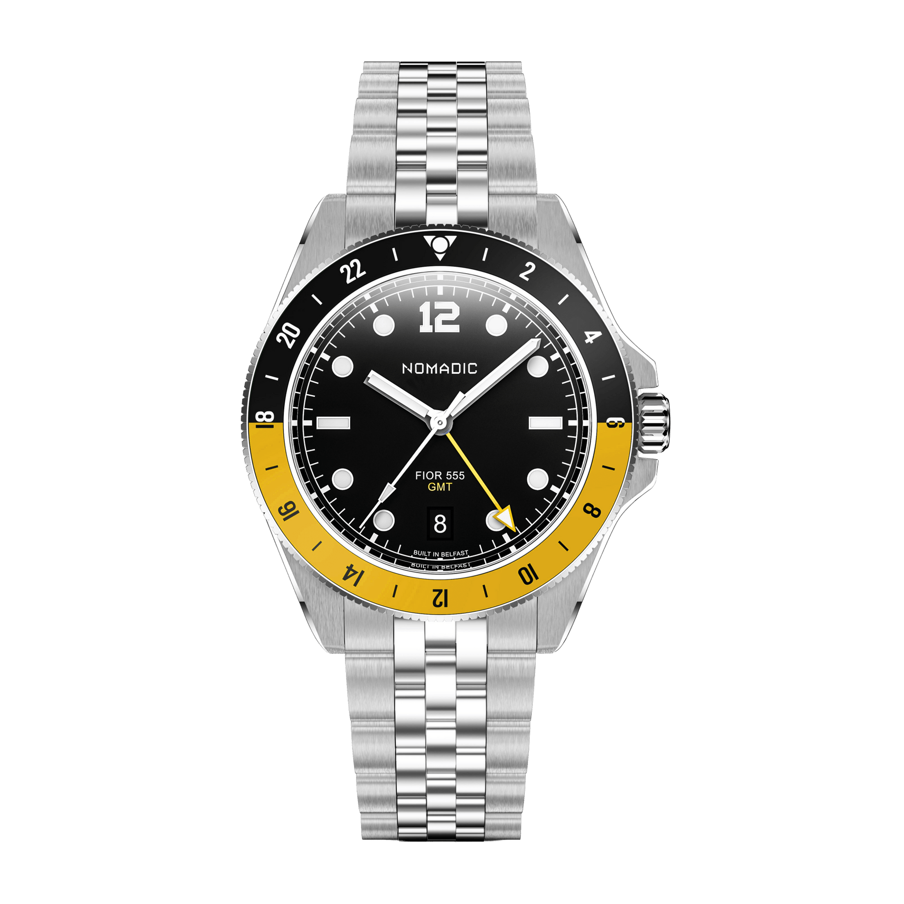 Fíor 555 - GMT Watch (41mm) - Shipyard Yellow