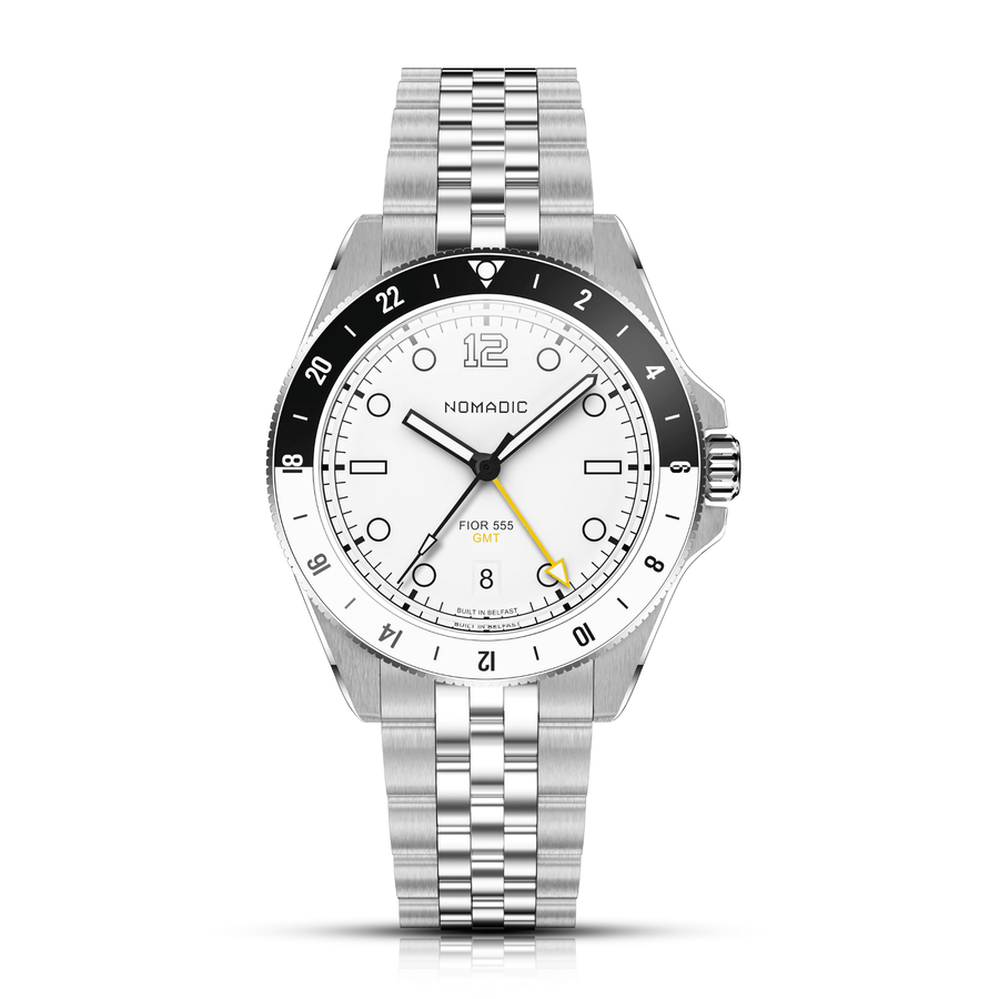 Fíor 555 - GMT Watch (41mm) - Navigator White