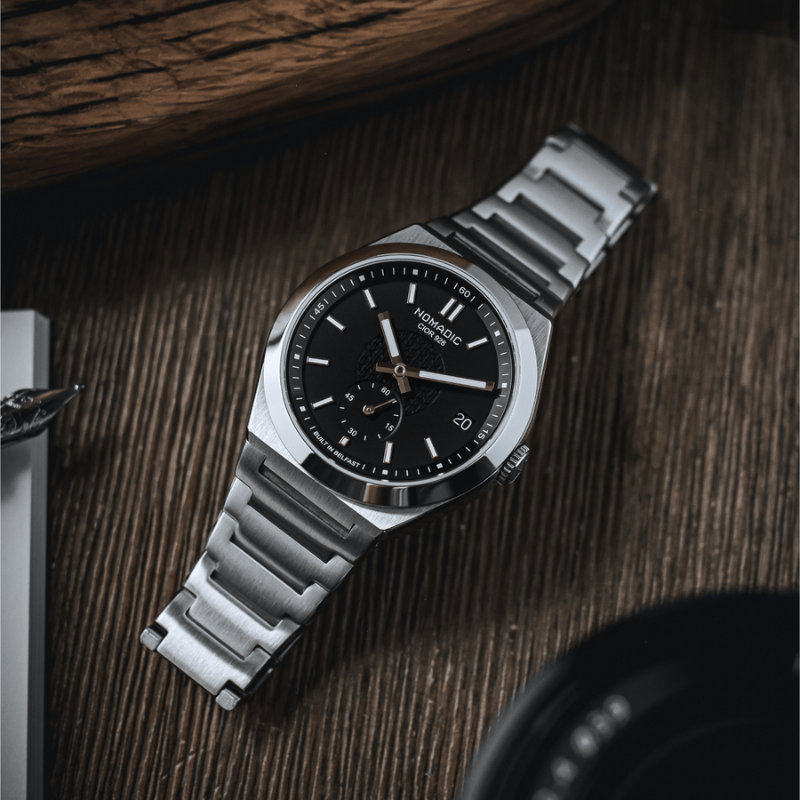 Cíor 928 - Luxury Sports Watch (36mm) - Black and Rose Gold