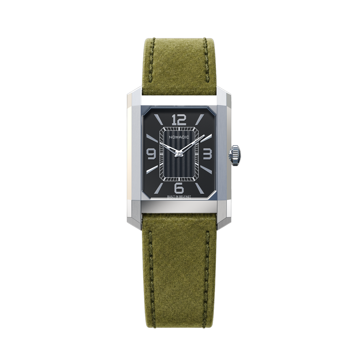 Dána 141 - Dress Watch — Velvet Black / Suede - Green