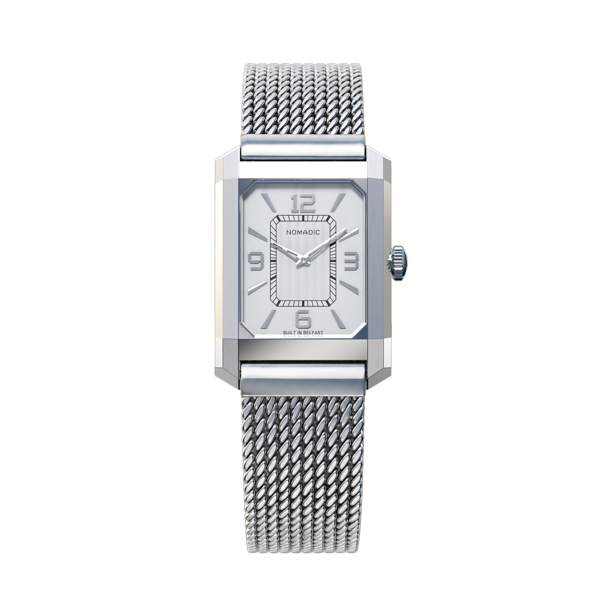 Dána 141 - Dress Watch — Moonlight White / Milanese Mesh - Steel